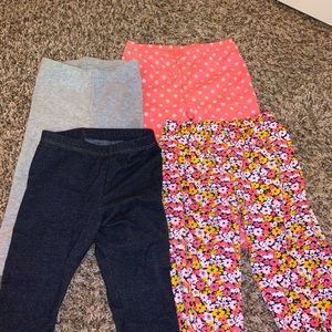 4 pairs of leggings toddler girl size 18 months